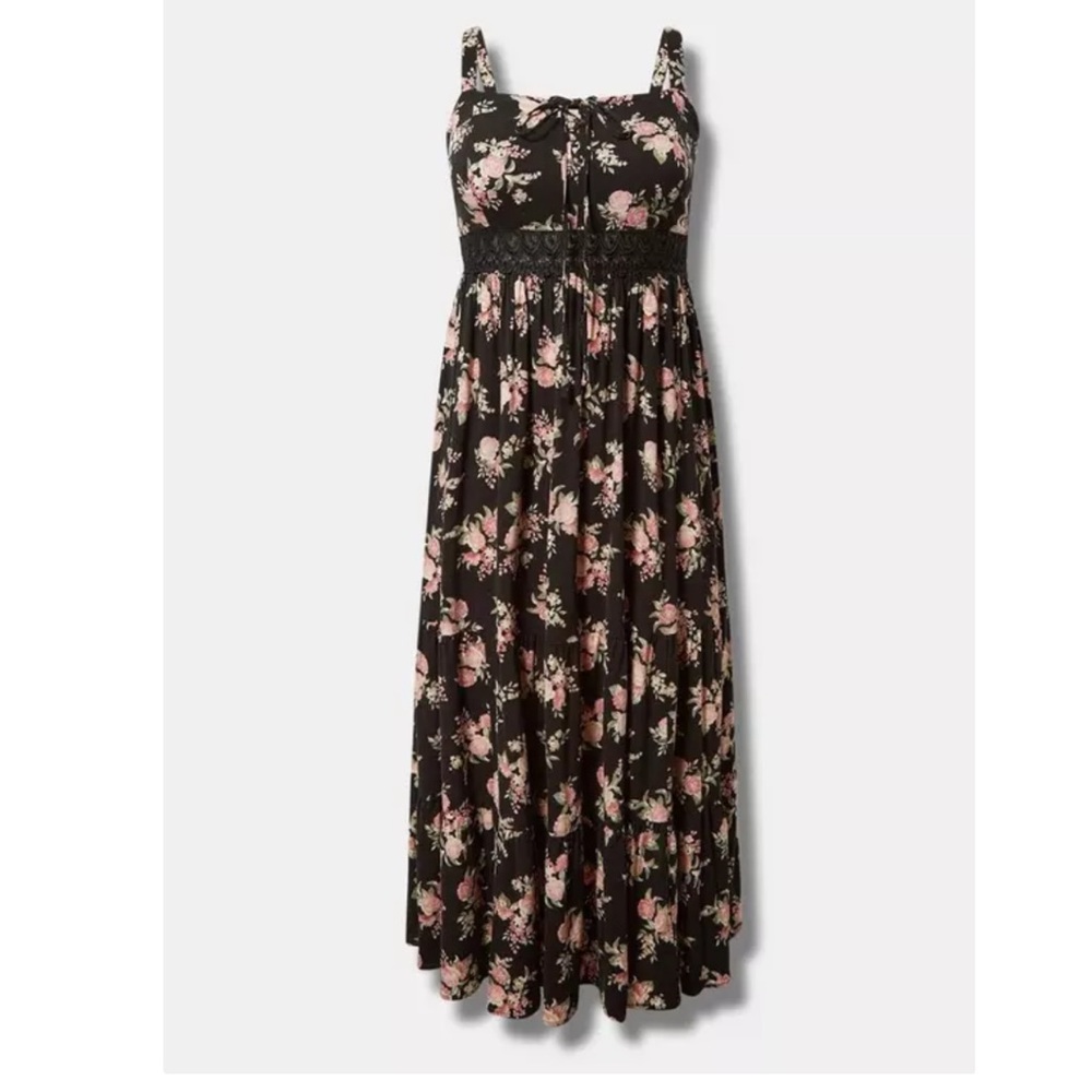 TORRID Maxi Dress with Lace-Up Neckline - Picture 4 of 8